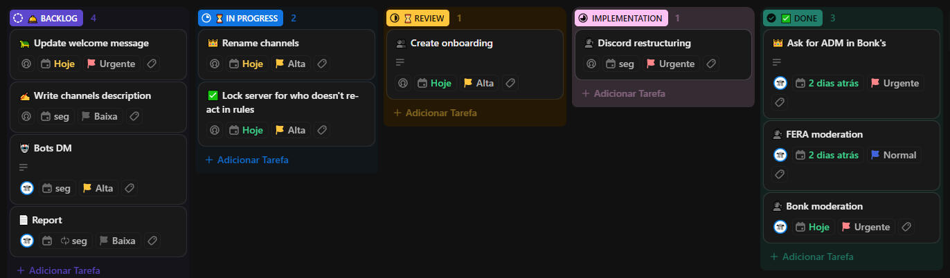 Autogestão (ClickUp)