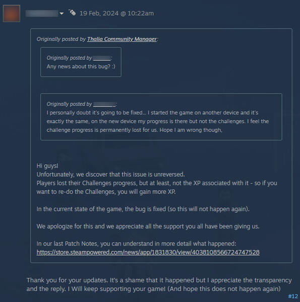 Feedback de Jogadores